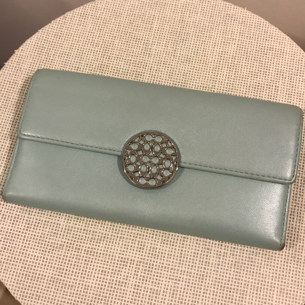 Coach Seafoam Leather Wallet